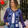 Granny Square Crochet Cardigan Pattern | Women’s S–3XL Motif Cardigan | Digital PDF Pattern